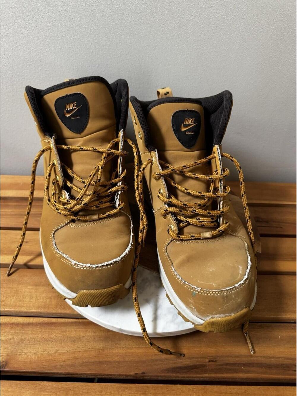 Nike Boots Men’s Sz 10.5 Haystack Brown Manoa Leather Work Hiking Camping